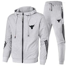 Men's Tracksuits Mens Zipper Jacket Hoodies And Sweatpants High Quality Male Outdoor Casual Sports Jogging Suit Gym Longsleeve Tracksuit