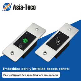 Card RFID Reader Keyless Door Opener Metal Access Control Scanner 800 Users Mini IP66 Waterproof Embedded Fingerprint Reader