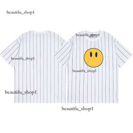 Drew Brand Designer T Shirt Summer Drawdrew T Shirt Smiley Face Letter Print Graphic Loose Casual Short Sleeved Draw T-shirt Trend Smiling Shirt 909