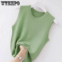 Women's Tanks 2024 Round-neck Suspender Tank Top For Women Summer Sleeveless Tops Drop