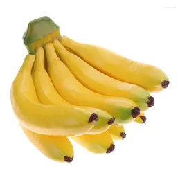 Decorative Flowers Artificial Fruits Simulation Fake Bananas Model Plastic Realistic Display Po Prop Home Decor