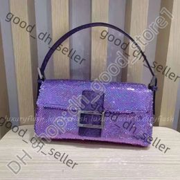 Designer Shoulder Baguette Bag For Women High Quality Luxury Fashion Crossbody Bags Sequin New Ladies Totes Bling Handbags Purses 934