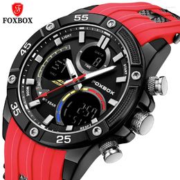 Wristwatches LIGE Fashion Sport Electronic Watch For Men Waterproof Luminous Week Date Silicone Quartz Digital Man Watches Alarm Clocks