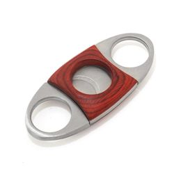 Metal Cigar Cutter Knife Wood Stainless Steel Cigar Accessories Tools Portable Travel Outdoor Tobacco Accessories