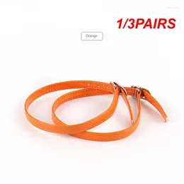 Shoe Parts 1/3PAIRS Cowhide Shoelaces Durable Weight 11.1g Short Accessories Leather Stand Out 13 Colours