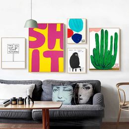 pers David Shrigley Artworks Leopard Rabbit Whale Poster Printing Canvas Painting Nordic Abstract Wall Art Picture Home Decoration J240505