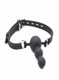 silicone dildo gag mouth torture bite bdsm gags stopper bondage play fetish fantasies oral sex toys for her black GN2224001027015461