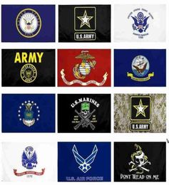 US Army Flag USMC 13 styles Direct factory wholesale 3x5Fts 90x150cm Skull Gadsden Camo Army Banner US Marines5929813