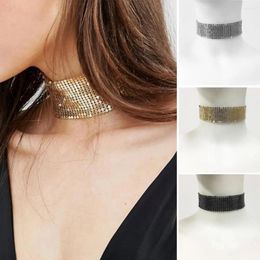 Choker Adults Wide Hypoallergenic Gift Dazzling Rhinestone Ladies Collar Necklace Women Club Wear