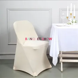 Chair Covers Ivory Color Sretch Folding Cover Banquet Wedding Event Party El Decoration