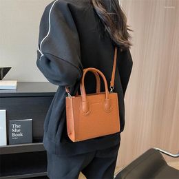 Evening Bags Classic Fashion Ladies Single Shoulder Small Square Bag Simple Casual Pu Leather Pure Colour Hundred Commuter Crossbody