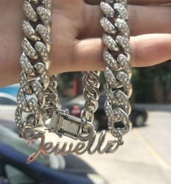 Custom Name Necklace with 12mm Cuban Chain Customized Nameplate Necklaces Custom Stainless Steel Old English Style Personalized Je8068515