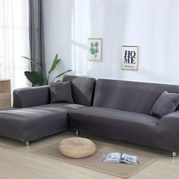 Grey Colour Elastic Couch Sofa Cover Loveseat Cover Sofa Covers for Living Room Sectional Slipcover Armchair Furniture 319u