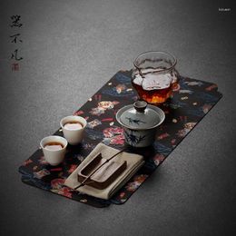 Tea Napkins Year Chinese Zen Dry Pour Mat Jacquard Brocade Table Runner Tray Pot Cloth