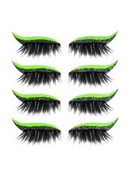 4 Pair Reusable False Lashes Eyeliners Lash Sticker 7 Colour Waterproof Eyeliner Eyelash Stickers Easy To Use And Remove8319283