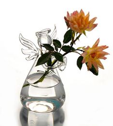 Clear Angel Glass Hanging Vase Bottle Terrarium Hydroponic Container Plant Pot DIY Home Garden Decor Birthday Gift 2 Sizes DBC BH27942145