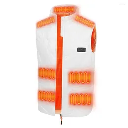 Carpets Unisex Warm Heated Vest USB Charging 15 Areas Electric Heating Gilet Cotton Smart For Outdoor Camping Hiking