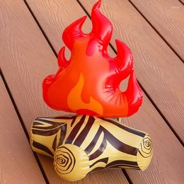 Party Decoration 1/2pc Inflatable Fake Bonfires PVC Campfire Camping Props Decor Artificial Flame For Indoor Outdoor Scene Setting