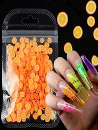 15 Styles Nail Art Fruit DIY Design Slices Decoration Acrylic Beauty Polymer Clay Nails Sticker Fruit Slice Nali Accessories247q2252727