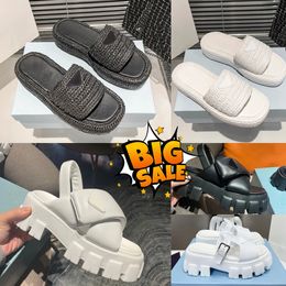 New Designer Sandals Rubber Thick Soled Baotou Ladies Casual Heightening Buckle Woman luxury white Outdoor Beach coolness exercise Sandal With Box