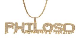 Fashions custom name necklace for men women luxury designer diy letter names iced out pendants fashion hip hop necklaces Jewellery 3673110