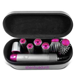 Hair Care Styling Tools Leather Box Curling Irons 7 In 1 One Step Dryer Volumizer Rotating dryer Curler Comb Brush Dryers For Tool 0NKD