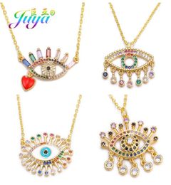 Pendant Necklaces Juya 2022 Luxury Gold Greek Necklace For Women Handmade Enamel Zirconia Turkish Choker Jewelry Supplies7091334