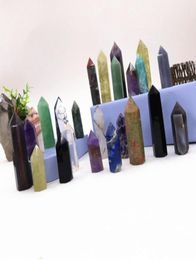 Arts Mineral Crystals fluorite Tower yellow Quartz Points Natural Stripe Point Reiki Crystal Obelisk Wand Healing Chakra Stone Hom6375914