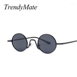 Sunglasses TrendyMate Small Oval For Men Male Retro Metal Frame Yellow Red Vintage Round Sun Glasses Women 2021 1514T1 2769