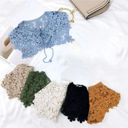 Scarves Hollow Crochet Lace Detachable Collar Shawl O-neck False Shirt Women