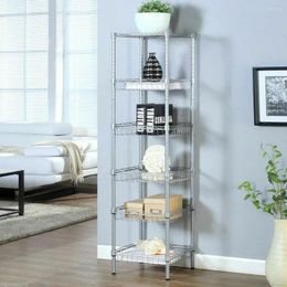 Kitchen Storage 63" 6 Shelf Adjustable Coner Shelving Unit Steel Organiser Wire Rack