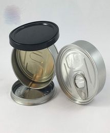 Hand Closed Strain Tin Can smart cans handed sealed smart bud jar for dry herb flower packaging Tuna Can Hoop Ring2274172