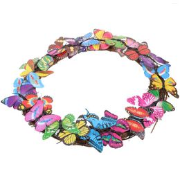 Decorative Flowers Home Decor Butterfly Wreath Outdoor Butterflies For Crafts Front Hanging Adornment Party Festival
