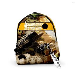 Backpack Hip Hop Instruments Of Destruction Backpacks Pupil School Bags 3D Print Keychains Oxford Waterproof Cute Small