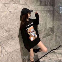 Graphic Print Moschin Hoodie Perfect Oversized Autumn Womens Designers Hoodys Sweater Sports Round Neck Long Sleeve Moschinno Casual Loose Sweatshirts 2464