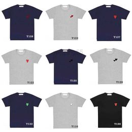 Mens Tshirts Play Designer Mens t Shirt Womens Shirts Red Heart Shirt Casual Tshirt Cotton Embroidery Short Sleeve Summer Tshirt Couple Loose Casual Polo Shirt with S