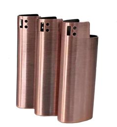 Wholesale Small MOQ Red Bronze Brush Metal Lighter Holder,Lighter Case,Lighter Sleeve