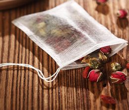 100pcslot New Tea Bags Corn Fibre Herb Infuser Biodegraded Pure Green Disposable Empty Tea Bags with Strings6968549