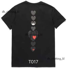 Designer T Shirt 2024 Play Mens T Shirt Red Commes Heart Women Commes Des Garcon Shirt Top Sweatshirt Badge Quanlity Cdg Embroidery Polo Shirt Short Sleeve 220