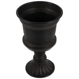 Vases Metal Urn Planter Pedestal Rustic Vase Flower Trumpet Vintage Style Pot Wedding