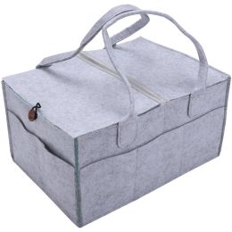 Blocks Foldable Felt Baby Diaper Caddy Organiser Removable Lid Storage Bag Kid Toys Portable Bag Box for Car Travel Changing Table Or