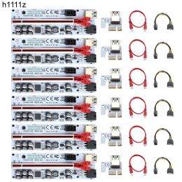 Bulbs 6pcs Pcie Riser Ver012 Max 012max Riser Pci Express X16 Extender Usb3.0 Gpu Riser for Video Card W/ Led for Bitcoin Miner Mining