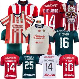 CHICHARITO 2023 2024 2025 Chivas CD Guadalajara Soccer Jerseys A.VEGA I.BRIZUELA C.CALDERON C.COWELL ALVARADO F.BELTRAN J.MACIAS 23 24 25 football men and kids shirt