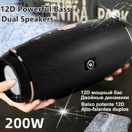 Portable Speakers Powerful Subwoofer portable radio FM wireless Caixa De Som Bluetooth speaker music Bluetooth suitable for high-power bass speakers J240505
