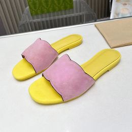 Slippers Fashion Female Summer Lightweight Comfort Round Toe Women's Sandals Full Of Details Sense Mixed Colours Home Shoes