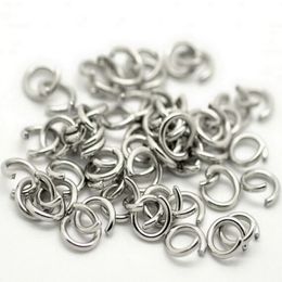 wholesale Strong Stainless steel Open Jump Ring Split Ring 5x1mm 6 1mm 7 1mm 8 1mm Jewelry Finding Silver Polished fashion DIY BLING 232v