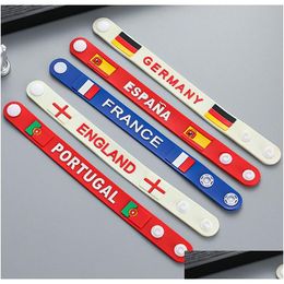 Other Festive Party Supplies 2022 Qatar Bracelet Sile Flag Wristband 32 Countries Wrist Band Drop Delivery Home Garden Dhqeo