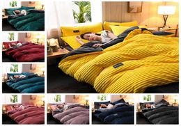 High Quality Warm Flannel And Velvet Bedding Sets For Adult Kids King Size Bedding Set Duvet Cover With Bed Sheet Pillowcases6390869