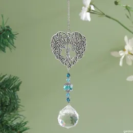 Decorative Figurines Selling Crystal Wind Chimes The Tree Of Life Love SunCatcher Hanging Pendant Rainbow Prism Light Catching Home