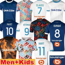 23 24 25 maillot MarseilleS soccer jerseys foot CUISANCE GUENDOUZI ALEXIS PAYET CLAUSS football shirts men kids VERETOUT Under OM Olympique Vitinha fans player